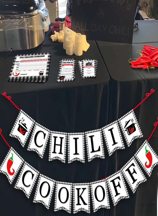 ANTING Chili Cook Off Competition Party Banner Chili Contest Tasting Competition Party Banner for Chili Cook Off Party Decorations Supplies - Image 2