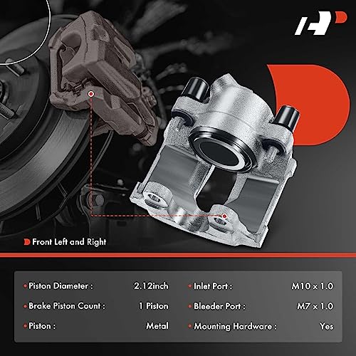 A-Premium Disc Brake Caliper Assembly Without Bracket Compatible with Select BMW Models - 318i, 318is, 318ti, 320i, 323Ci, 323i, 323is, 323ti, 325Ci, 325i, 328Ci, Z4 - Front Driver and Passenger - Image 2