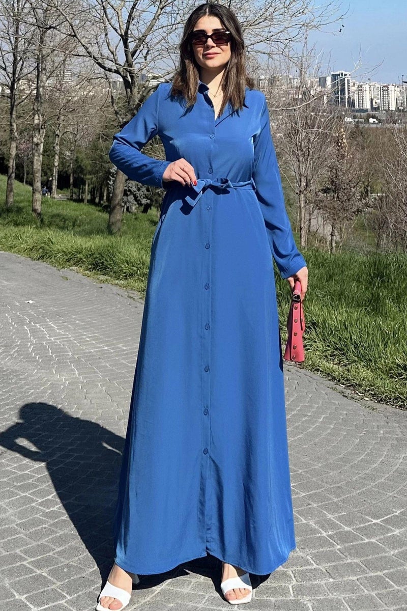 Weshaya فستان نسائي أزرق - Image 2