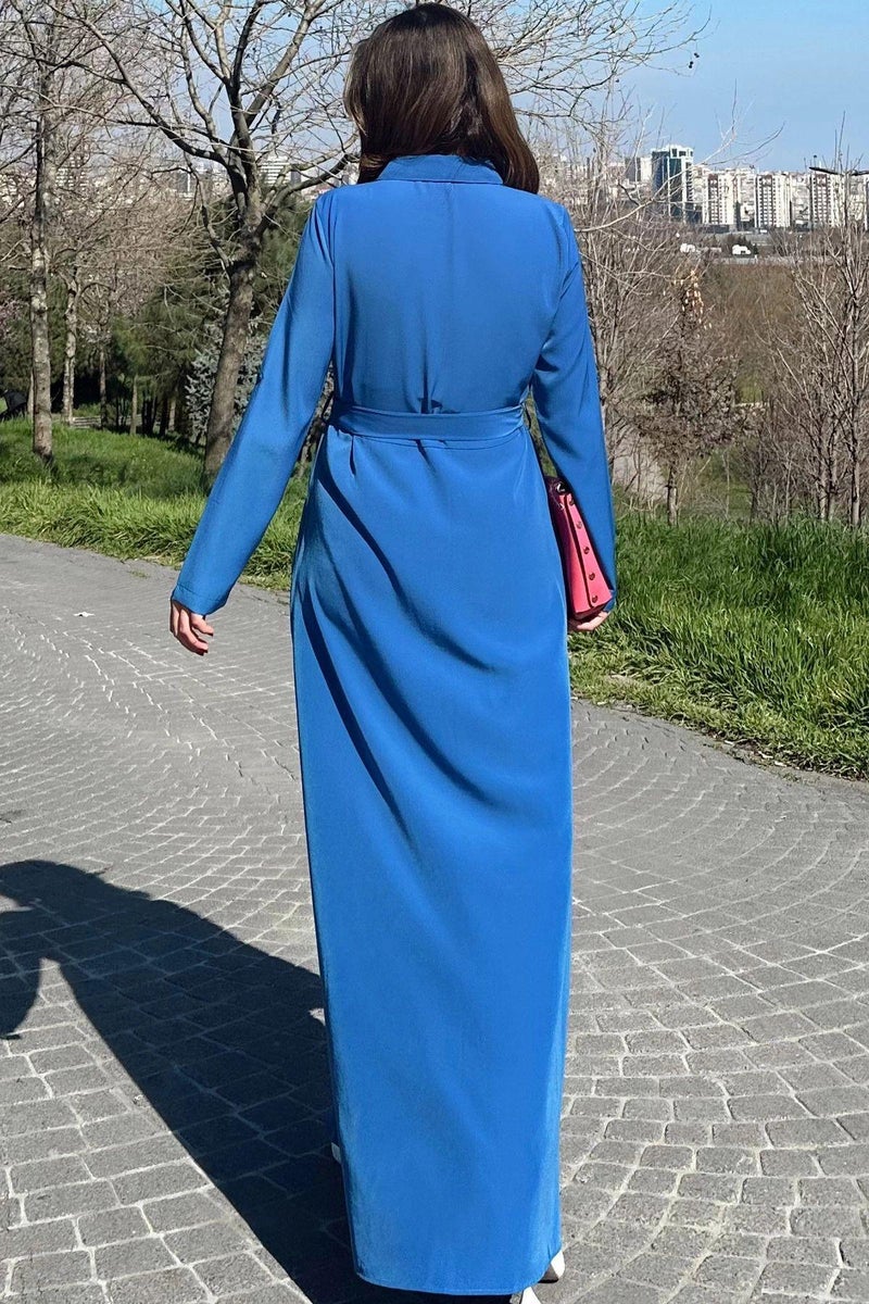 Weshaya فستان نسائي أزرق - Image 5