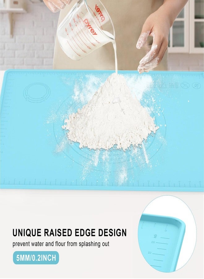 IYYI Silicone Baking Mat, Dough Rolling Mat, Pastry Mat for Rolling Dough, Silicone Rolling Mats for Pizza, Pie, Macaron, Bread (Sage Green, 24"×16") - Image 2