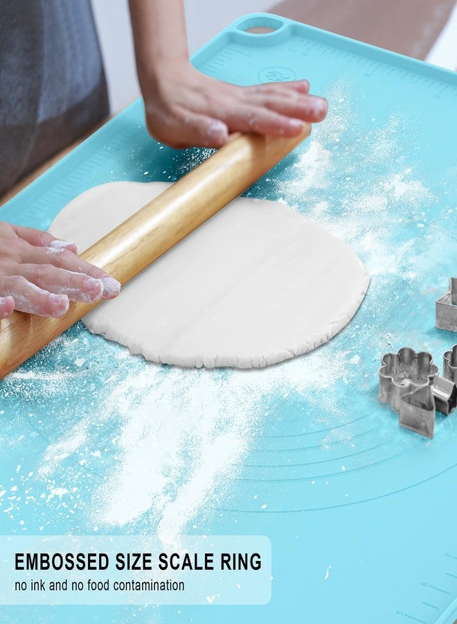 IYYI Silicone Baking Mat, Dough Rolling Mat, Pastry Mat for Rolling Dough, Silicone Rolling Mats for Pizza, Pie, Macaron, Bread (Sage Green, 24"×16") - Image 3