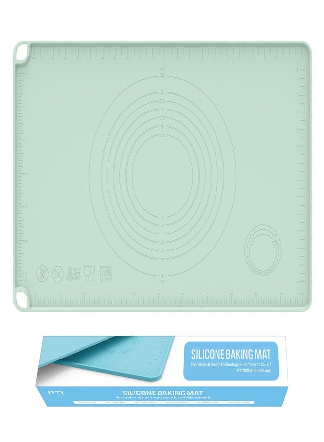 IYYI Silicone Baking Mat, Dough Rolling Mat, Pastry Mat for Rolling Dough, Silicone Rolling Mats for Pizza, Pie, Macaron, Bread (Sage Green, 24"×16") - Image 1