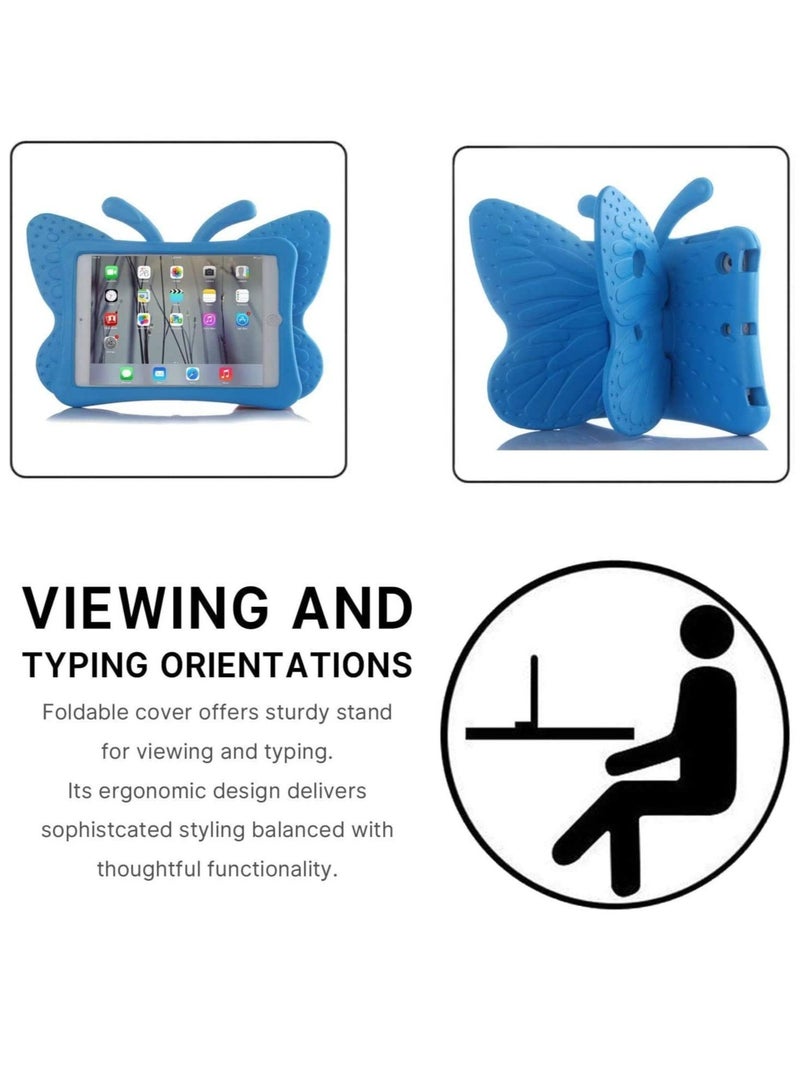 ELTRAZONE iPad 10.2 Inch Case for Kids(2021/2020/2019 Model,9/8/7 Generation), Shockproof Kickstand Butterfly Cover Non-Toxic EVA Foam Wings Kid-Proof Rugged Bumper Boy Girl Gift for iPad 10.2 - Image 4