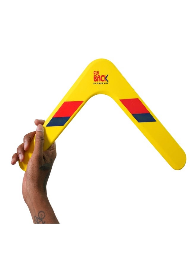 Vedroci Flyback Boomerang Durable ABS Material, Get Ready for High-Flying Adventure & Endless Fun, Perfect for Outdoor Play & Skill Development, Durable Toy for All Ages (Yellow) - Image 1