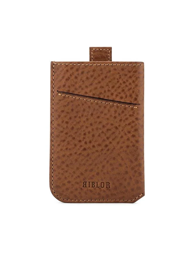 ريبلور Riblor Alonzo Italian Leather Card Sleeve Brown