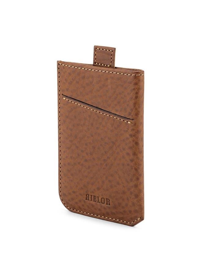 Riblor Alonzo Italian Leather Card Sleeve Brown - Image 2