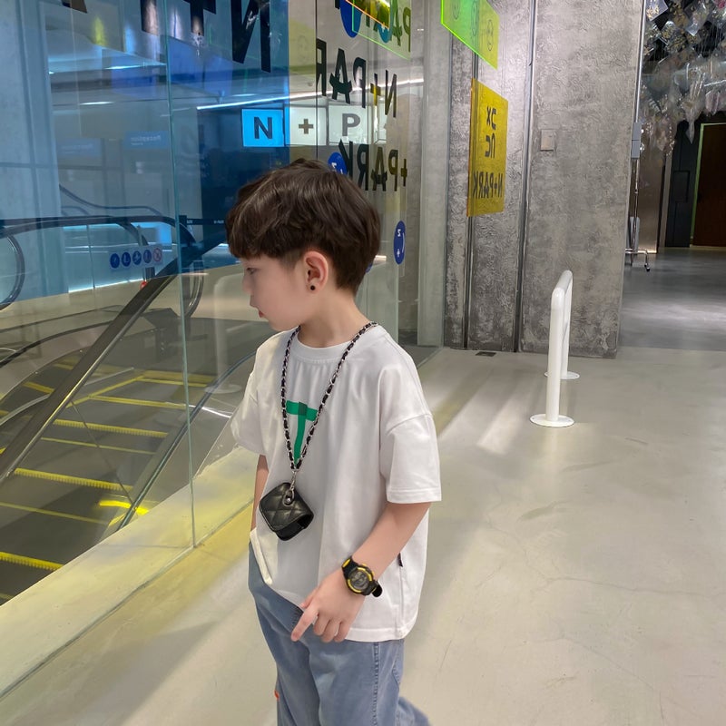 Boys' Cotton Graffiti Short-sleeved T-shirt 2023 New Arrival Loose Children's Summer Baby's Little Boy's All-match Trendy Top - Image 5