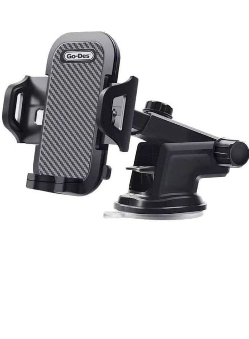 Go-Des Car Mobile Holder, 360 Degree Rotation & Adjustable Mobile Stand for Car Dashboard Windshield and Air Vent Black (HD693- - Image 5