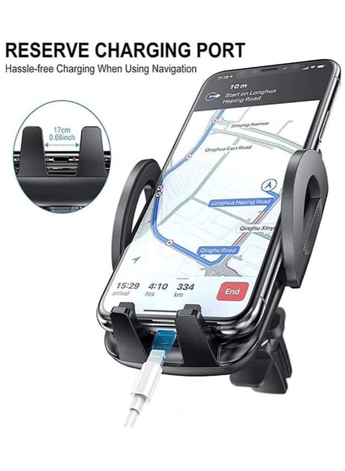 Go-Des Car Mobile Holder, 360 Degree Rotation & Adjustable Mobile Stand for Car Dashboard Windshield and Air Vent Black (HD693- - Image 4