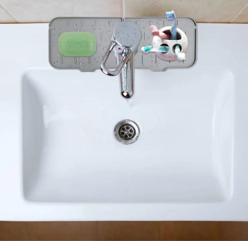 Hane216 Water Trap Faucet Mat - Protective Sink, Faucet and Faucet Mat for Kitchen and Bathroom