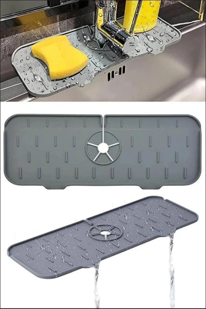 Hane216 Water Trap Faucet Mat - Protective Sink, Faucet and Faucet Mat for Kitchen and Bathroom