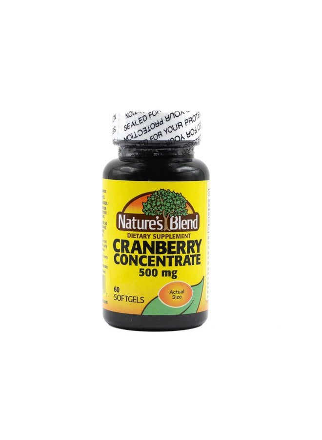 Nature's Blend Cranberry Concentrate 500 mg 60 Sgels - Image 1