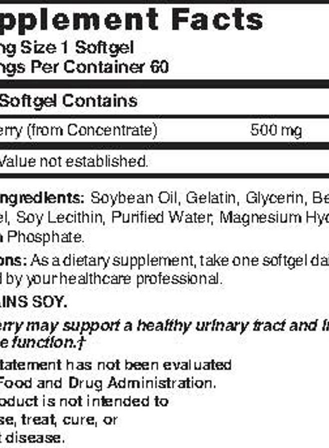 Nature's Blend Cranberry Concentrate 500 mg 60 Sgels - Image 3