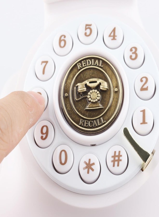 SIXDEFLY Old Fashioned Landline Phones with Classic Metal Bell, 1960s Vintage Corded Dial Phone Classic Old Fashion Telephones Wired Desk Telephone for Office and Home - Image 4