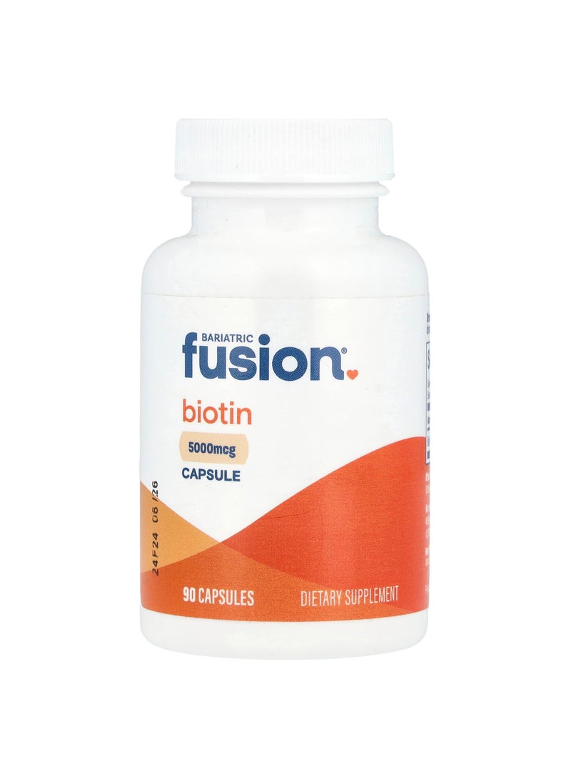 Biotin, 5,000 mcg, 90 Capsules