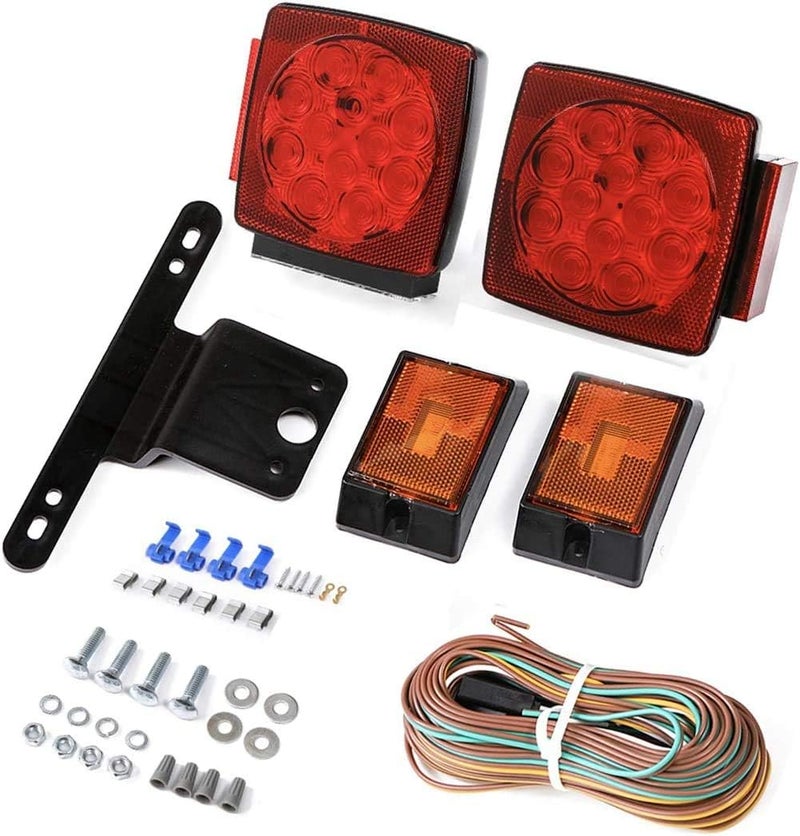 MAXXHAUL مجموعة إضاءة المقطورة المدمجة القابلة للغمر 50520 12V LED للمركبات التي يقل عرضها عن 80 بوصة - Image 1