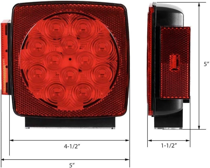 MAXXHAUL مجموعة إضاءة المقطورة المدمجة القابلة للغمر 50520 12V LED للمركبات التي يقل عرضها عن 80 بوصة - Image 2