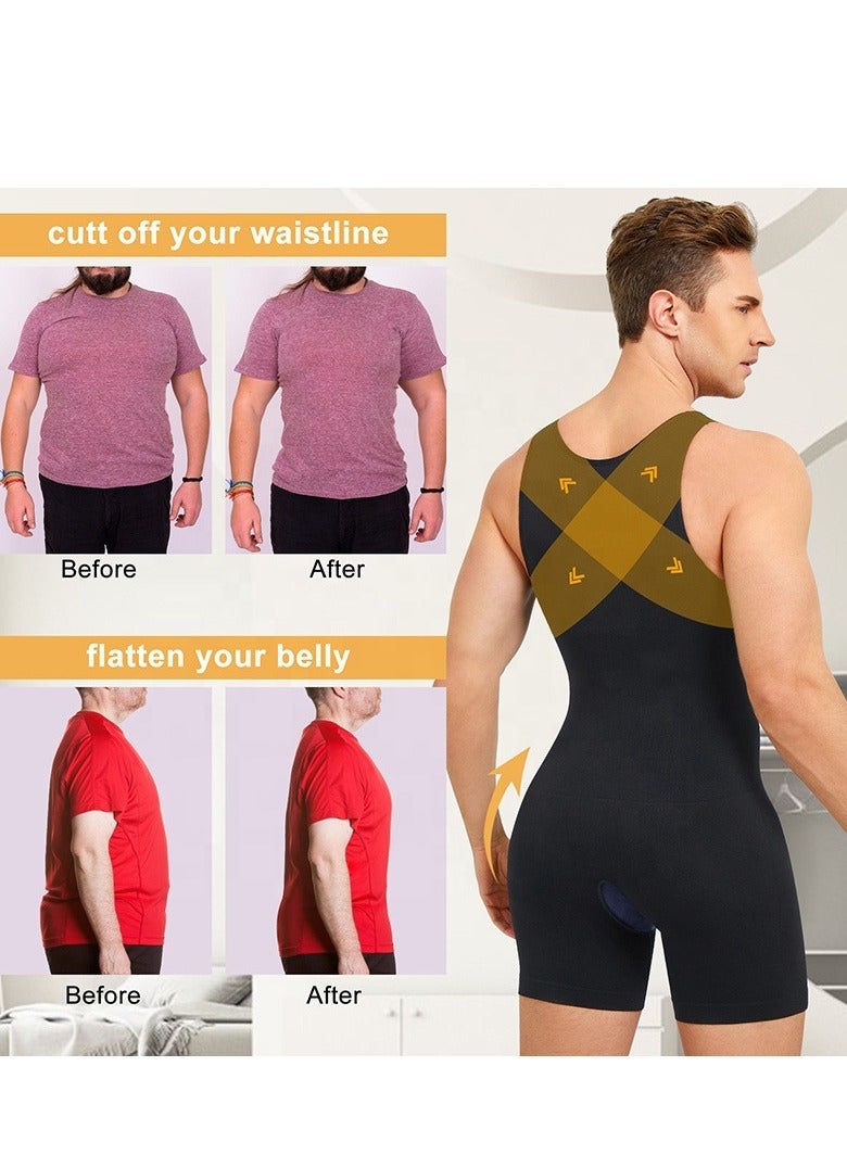 Generic Men's Sauna Sweat Suit | Weight Loss Shapewear Boxing Top Shirt Waist Jacket Trainer Workout Shaper Sweatsuit Long Sleeves Men Premium Shapewear Ideal for Boxing, High Intensity Training  - Image 2