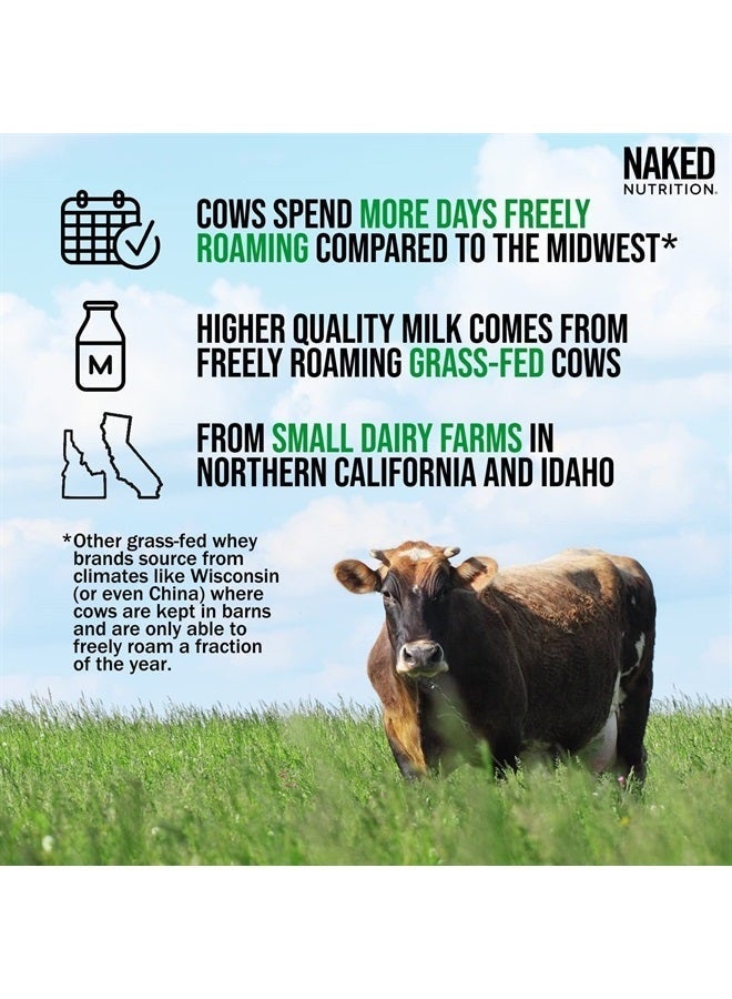 Nakd بروتين مصل اللبن بنكهة الفانيليا 1 رطل، 3 مكونات فقط، مسحوق بروتين مصل اللبن الطبيعي بالكامل من الأبقار التي تتغذى على العشب + فانيليا + سكر جوز الهند - خالٍ من الكائنات المعدلة وراثيًا، وخالي من الصويا، وخالي من الجلوتين. يساعد على نمو العضلات، 12 وجبة - Image 4
