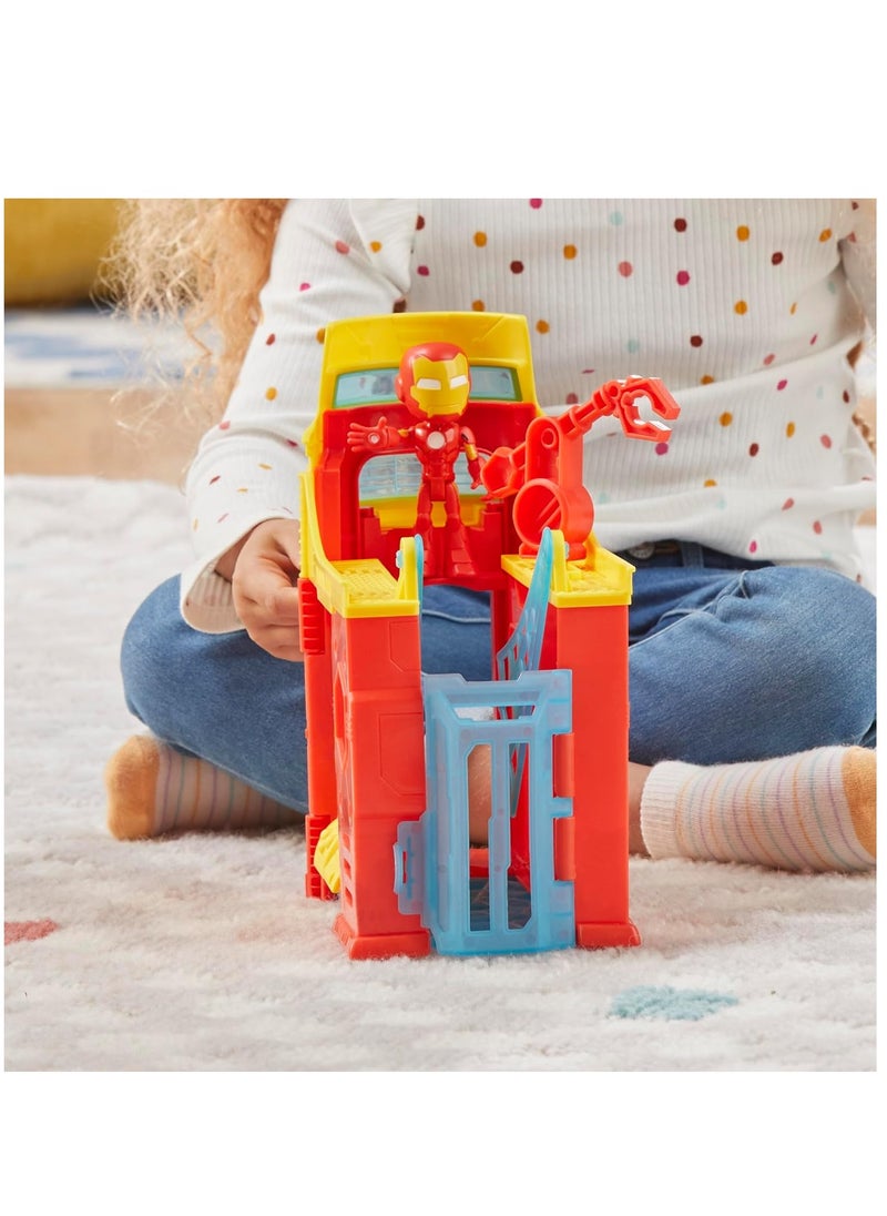 SPIDEY AND HIS AMAZING FRIENDS - Iron Man Stark Tower Playset - Image 1