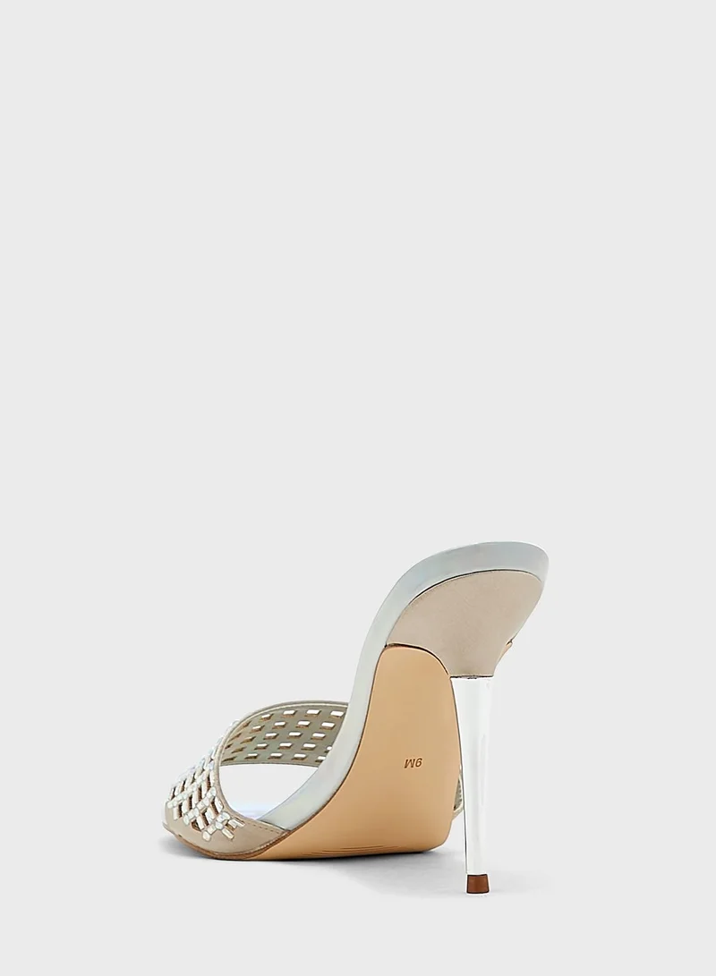 GUESS Embellished Crystal Sandals