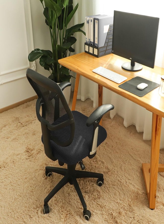 FORCHEER Black Office Chair Seat Cover Water-Resistant 18inch Stretch Jacquard Computer Chair Seat Cushion Slipcover 1 Piece Washable - Image 5