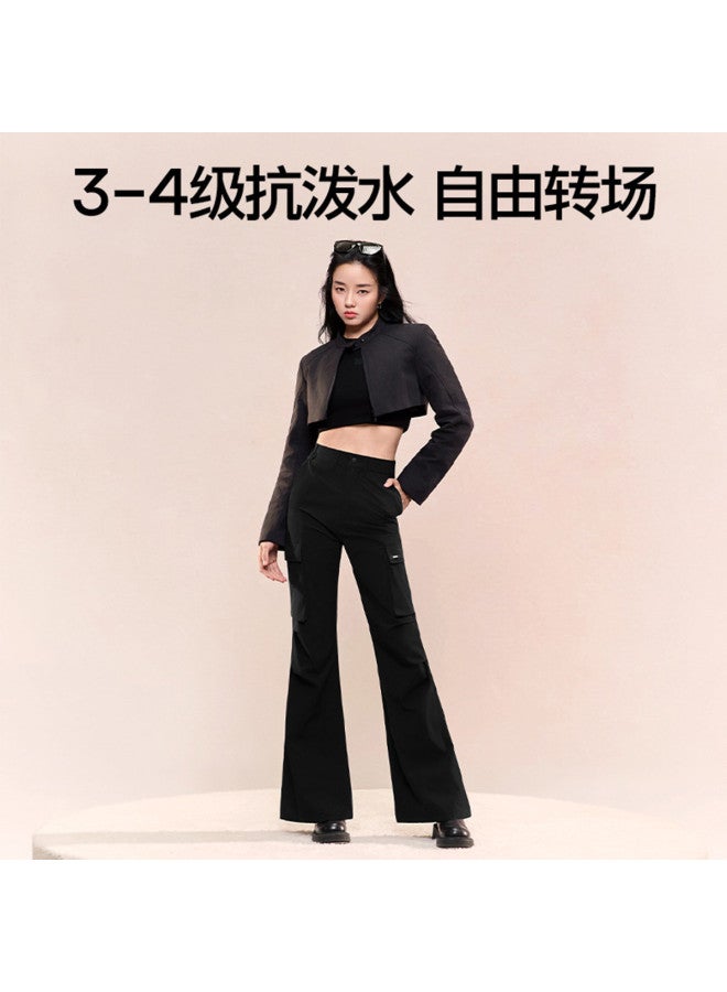 SIINSIIN Ju Jingyi Same Style Women'S Flared Cargo Pants Sweet And Cool High-Waisted Wide-Leg Pants Outdoor Fashion Slimming Casual Pants - Image 3