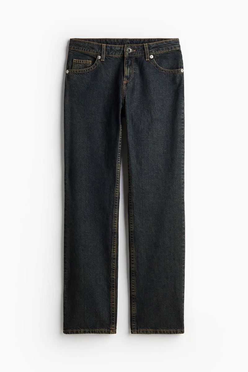 اتش اند ام جينز بقصّة مستقيمة وخصر منخفض