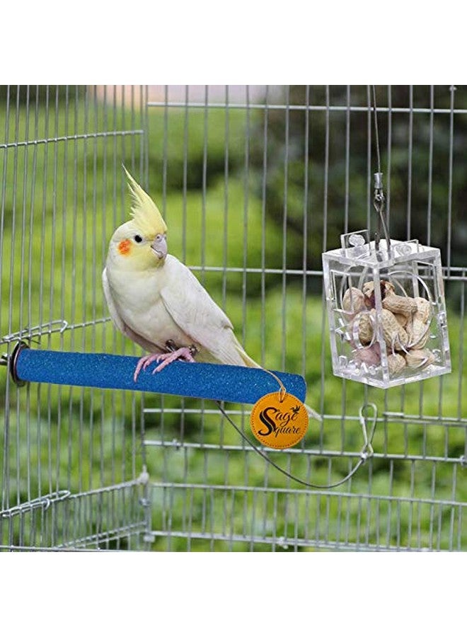 Sage Square Set Of 2 Natural Habitat Wood Sand Perch/Stand/Toy For Birds (Light Weight) (Size - 10") - Image 5