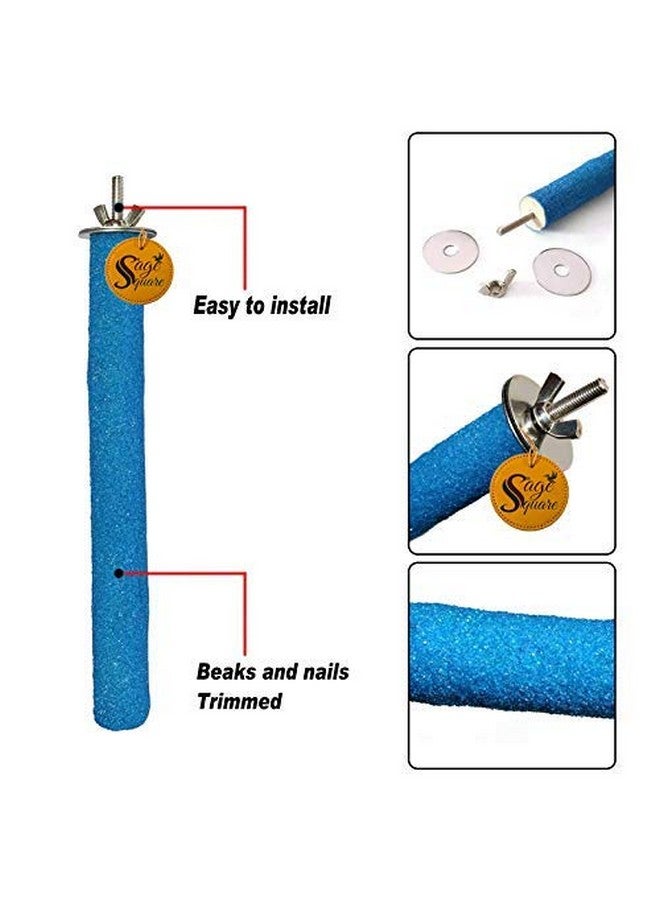 Sage Square Set Of 2 Natural Habitat Wood Sand Perch/Stand/Toy For Birds (Light Weight) (Size - 10") - Image 3