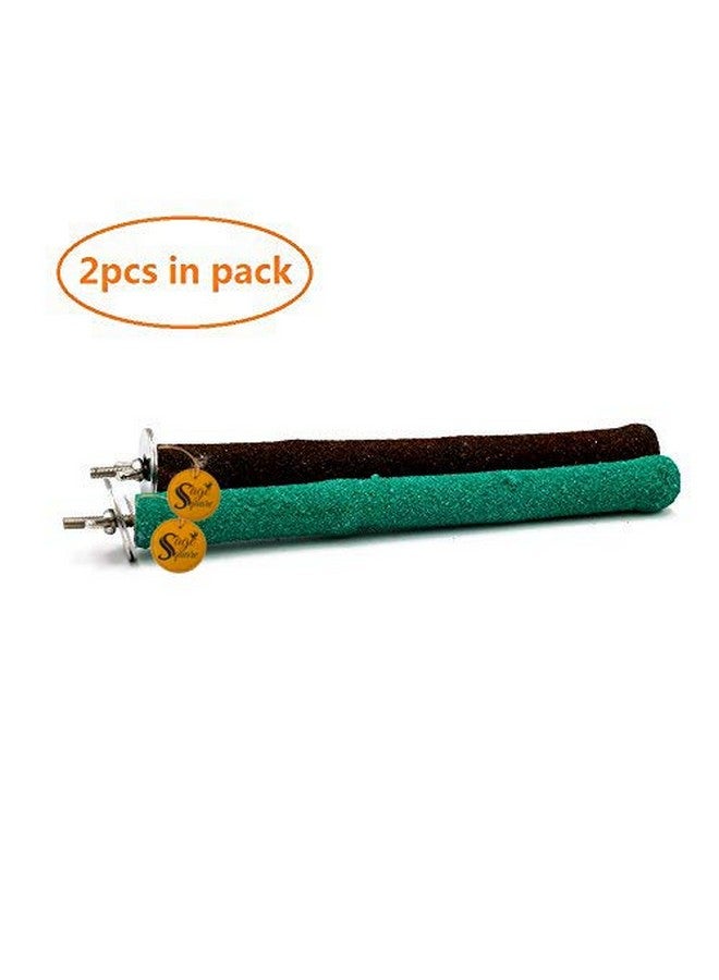 Sage Square Set Of 2 Natural Habitat Wood Sand Perch/Stand/Toy For Birds (Light Weight) (Size - 10") - Image 4