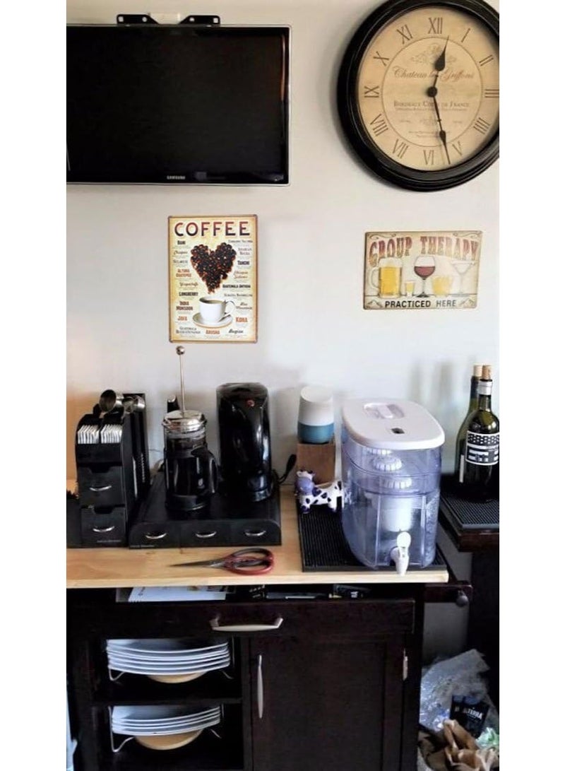 ALCOACH Vintage Coffee Metal Wall Sign – Coffee Beans & Origins Design - Image 2