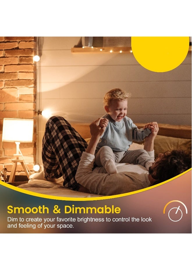 E14 Halogen Golf Ball Bulb Dimmable, 42W G45 Small Edison Screw Globe Light Bulb 240V Classic Mini Globes Clear Round Light Bulbs Warm White 2700K (10-Pack ) - Image 3