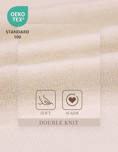 PULI Womens Beige Large Cross Front Poncho Sweater Wrap Topper Knitted Elegant Shawls Cape for Fall Winter - Image 5