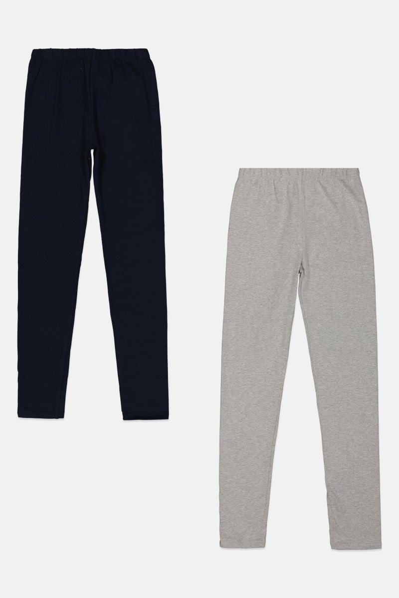 GAP Kids Girl 3 Pieces Plain Leggings, Multicolor - Image 3