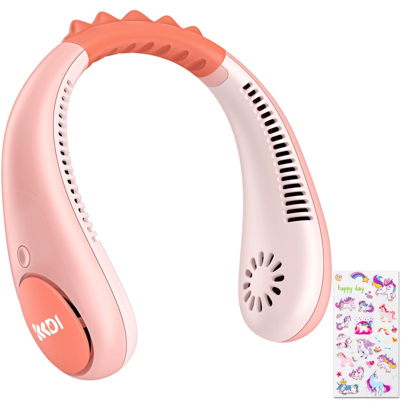Unicorn Kids Neck Fan Safe Bladeless Fan with Unicorn Sticker Handsfree Portable Rechargeable Cooling Fan 2600mAh Personal Fans for 414Y Girls 4 Speeds Lightweight Summer Gifts for Kids