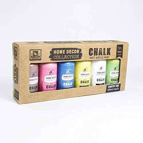 itsy-bitsy Little Birdie Home Decor Chalk Paint Kit (6Pcs X 60Ml) - Countryside | Chalk Paint for Canvas, Wood Furniture, Wall, Home Decor, Glass, Terracotta Pots | Multi Surface Paint - Image 1