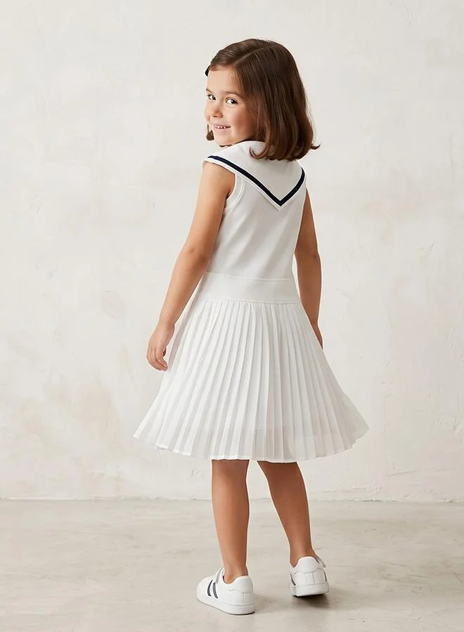 Babies & More Babies & More Toddler Girls Off-White Sleeveless Dress