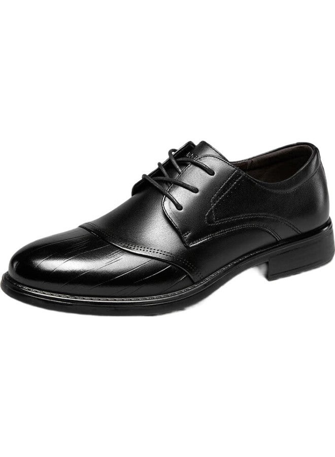 YEARCON Men'S Business Formal Shoes Three-Joint Derby Shoes British Style Groom Wedding Shoes 96302W Black 42 - Image 2