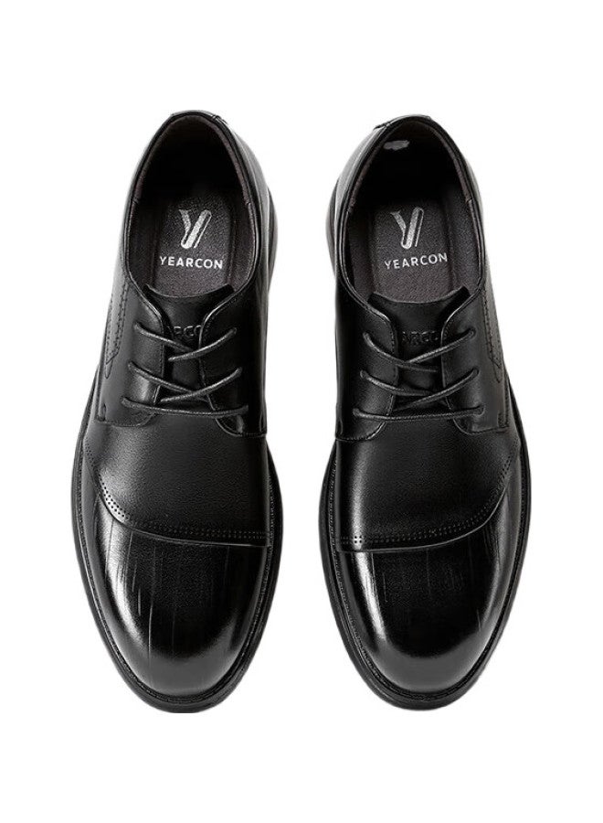 YEARCON Men'S Business Formal Shoes Three-Joint Derby Shoes British Style Groom Wedding Shoes 96302W Black 42 - Image 3