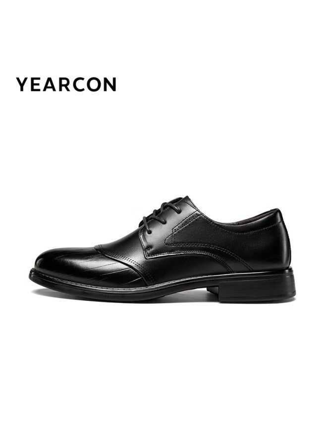 YEARCON Yierkang Men's Business Formal Shoes Three-joint Derby Shoes British Style Groom Wedding Shoes 96302w Black 42 - Image 4