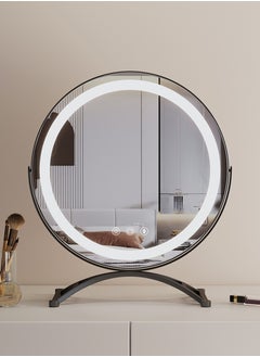 ETG Vanity Mirror with Lights, 40cm  Makeup Mirror with Lights, Smart Touch Control 3 Colors Dimmable Vanity Mirror, 360°Rotation Round Vanity Mirror for Bedroom, Bathroom  - Image 3