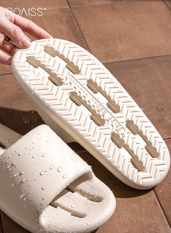 roaiss Unisex Lightweight Comfortable Breathable Bathroom Slippers Indoor Slippers with Thick Soles Non-slip Wear-Resistant Hollowed-Out Design Quick-Drying Perfect for Showering - Image 4