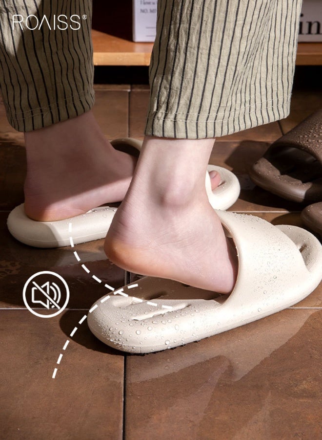 roaiss Unisex Lightweight Comfortable Breathable Bathroom Slippers Indoor Slippers with Thick Soles Non-slip Wear-Resistant Hollowed-Out Design Quick-Drying Perfect for Showering - Image 2