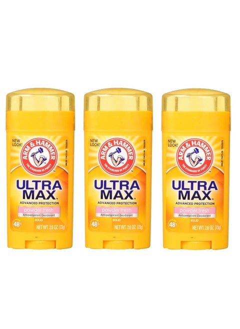Arm & Hammer Ultramax Invisible Solid Powder Fresh Antiperspirant & Deodorant-2.6 oz , 3 Pack