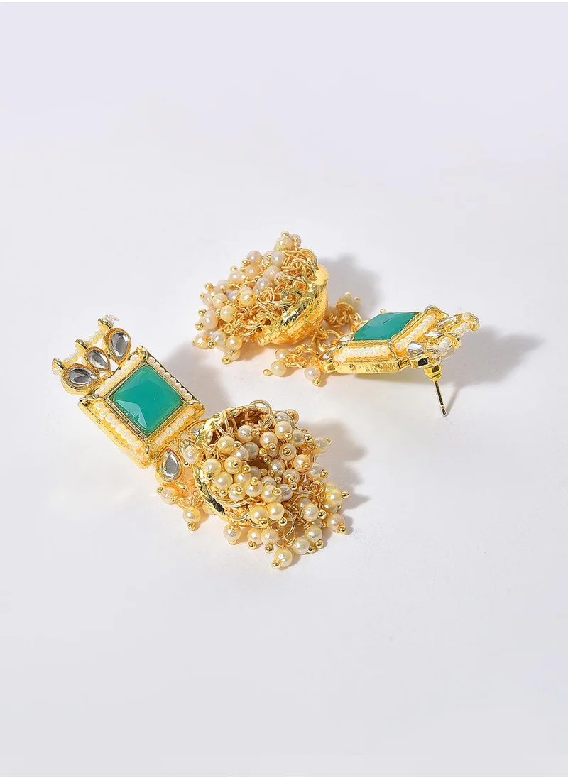 سوهي Stone Studded & Pearls Beaded Jewellery Set