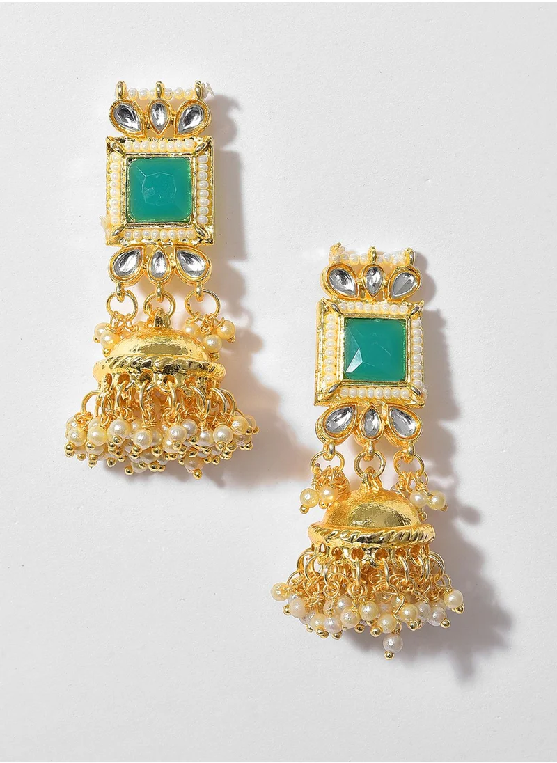 سوهي Stone Studded & Pearls Beaded Jewellery Set