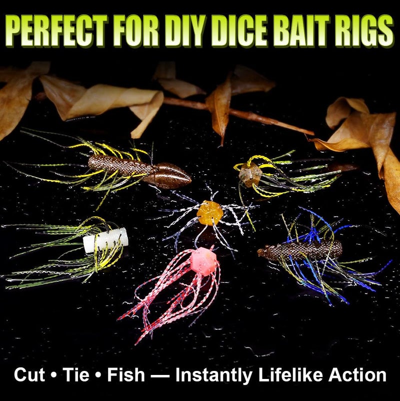 LURELINK Rubber-Legs-Fly-Tying-Materials-12-Colors-Silicone-Legs-for-Fly-Tying-Flies & Jigs Trout Bass Panfish Lure Making Supplies Kit (12 Advanced Embossed Set) - Image 5