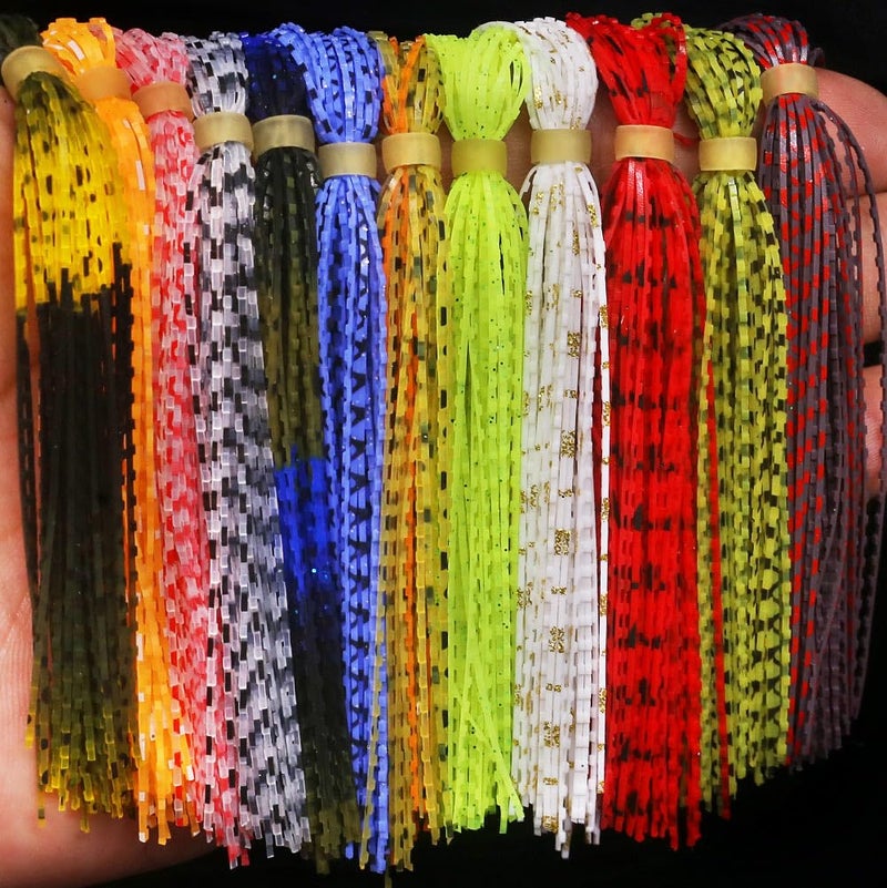 LURELINK Rubber-Legs-Fly-Tying-Materials-12-Colors-Silicone-Legs-for-Fly-Tying-Flies & Jigs Trout Bass Panfish Lure Making Supplies Kit (12 Advanced Embossed Set) - Image 1